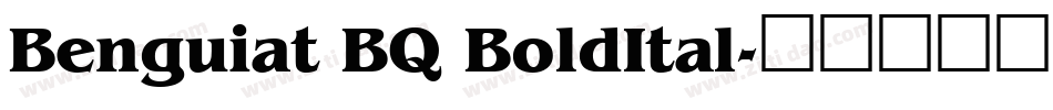 Benguiat BQ BoldItal字体转换
